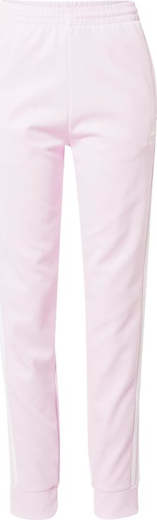 Kalhoty \'Adicolor Classics Cuffed\' adidas Originals pastelová fialová / bílá