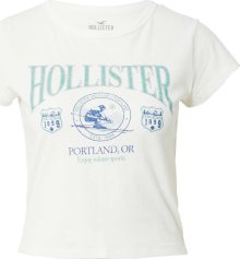Tričko Hollister modrá / světlemodrá / bílá