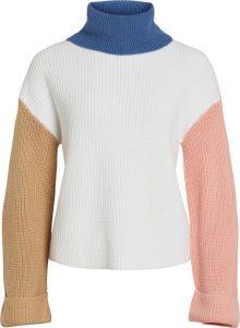 Svetr \'Naya\' Vila modrá / světle hnědá / světle růžová / offwhite