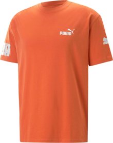 Funkční tričko \'Power\' Puma světle šedá / oranžová / bílá
