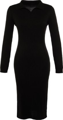 Úpletové šaty Trendyol černá