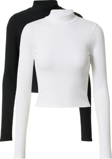 Tričko Hollister černá / offwhite