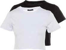 Tričko Trendyol černá / bílá