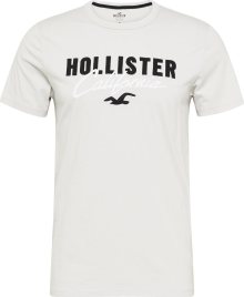 Tričko Hollister šedá / černá / bílá