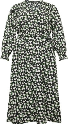 Šaty Dorothy Perkins Curve zelená / černá / offwhite