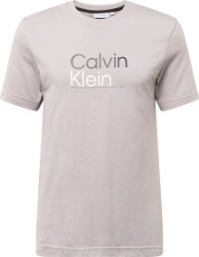 Tričko Calvin Klein šedá / černá / bílá
