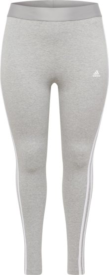 Sportovní kalhoty \'Essentials 3-Stripes \' ADIDAS SPORTSWEAR šedý melír / bílá