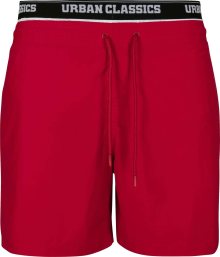 Plavecké šortky Urban Classics ohnivá červená / černá / bílá
