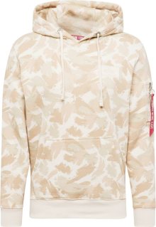 Svetr alpha industries šedá / oranžová / bílá
