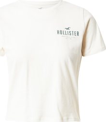 Tričko Hollister krémová / tmavě zelená