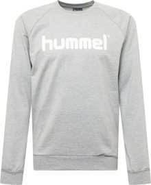 Sportovní mikina Hummel šedý melír / bílá