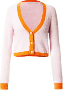 Kardigan Only oranžová / světle růžová