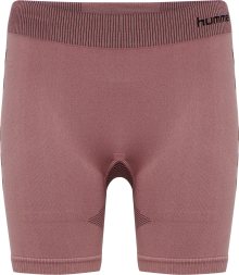 Sportovní kalhoty Hummel starorůžová / černá