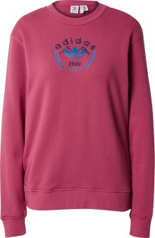 Mikina \'Crest Embroidery\' adidas Originals modrá / tmavě modrá / pink