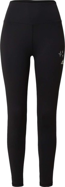 Sportovní kalhoty \'Scribble\' ADIDAS SPORTSWEAR černá / bílá