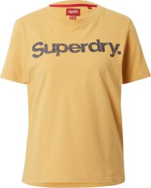 Tričko Superdry tmavě modrá / zlatá