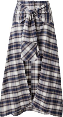 Sukně Topshop béžová / indigo / bílá