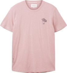 Tričko Tom Tailor světle růžová / černá