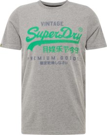 Tričko Superdry šedý melír / zelená