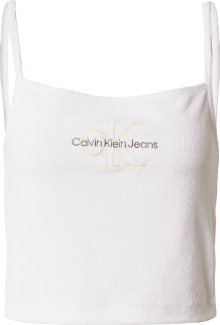 Top Calvin Klein Jeans žlutá / černá / bílá
