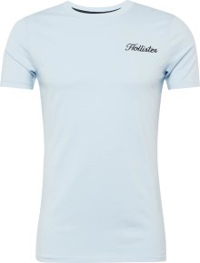 Tričko Hollister světlemodrá / černá