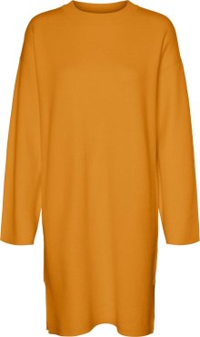 Úpletové šaty Vero Moda oranžová