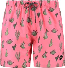 Plavecké šortky \'Cacti\' Shiwi zelená / světle zelená / světle růžová / černá