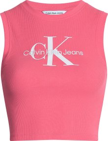 Top Calvin Klein Jeans světle růžová / bílá