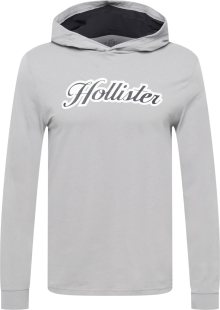 Tričko Hollister světle šedá / černá / bílá