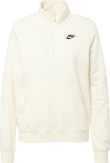 Mikina Nike Sportswear černá / barva bílé vlny