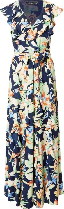Šaty \'ZAINA\' Lauren Ralph Lauren námořnická modř / světle zelená / oranžová / bílá