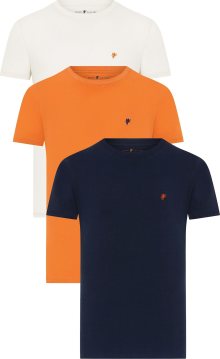 Tričko \' TONY \' DENIM CULTURE režná / námořnická modř / oranžová
