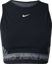 Sportovní top Nike šedá / černá / bílá