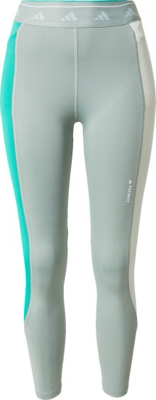 Sportovní kalhoty \'Techfit Colorblock\' adidas performance mátová / nefritová / pastelově zelená / bílá
