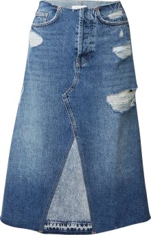 Sukně Topshop modrá džínovina