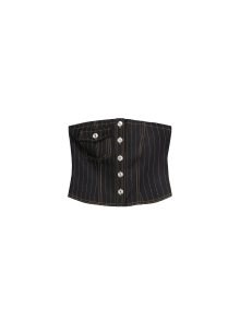 Top Bershka černá / bílá