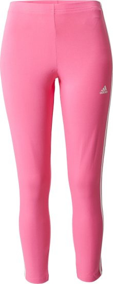 Sportovní kalhoty \'Essentials 3-Stripes High-Waisted \' ADIDAS SPORTSWEAR pink / bílá