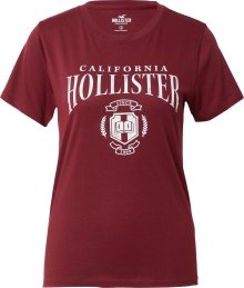 Tričko Hollister krvavě červená / bílá
