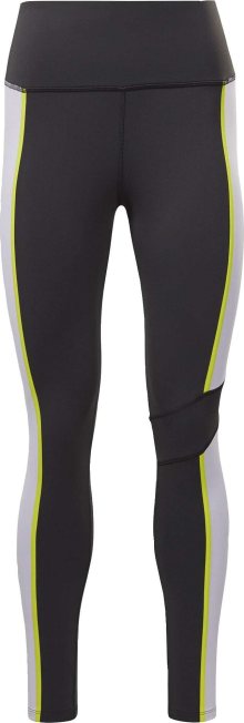 Sportovní kalhoty Reebok Sport limone / světle šedá / černá
