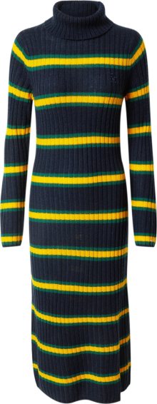 Úpletové šaty Tommy Hilfiger námořnická modř / limone / smaragdová