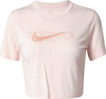 Tričko Nike Sportswear meruňková / růžová / bílá