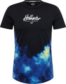 Tričko Hollister modrá / mátová / černá / bílá