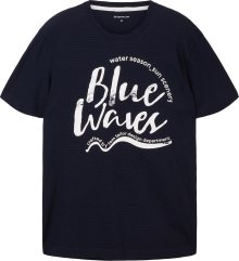 Tričko Tom Tailor marine modrá / bílá