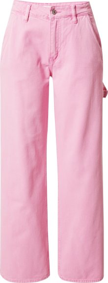Džíny s kapsami \'Carpenter\' Gina Tricot světle růžová
