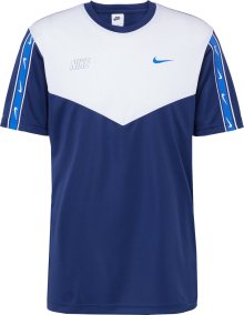 Tričko \'REPEAT\' Nike Sportswear modrá / námořnická modř / bílá