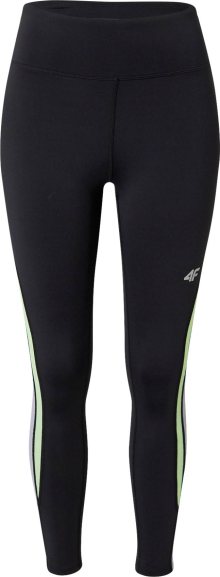 Sportovní kalhoty 4F světle zelená / černá / bílá
