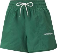 Sportovní kalhoty Puma zelená / bílá
