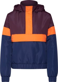 Přechodná bunda Urban Classics námořnická modř / lilek / svítivě oranžová