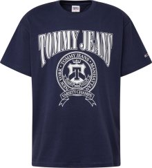 Tričko Tommy Jeans marine modrá / bílá