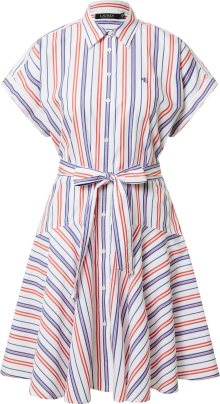 Košilové šaty Lauren Ralph Lauren tmavě modrá / oranžová / bílá